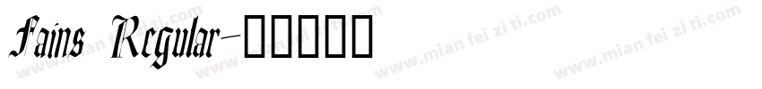 Fains Regular字体转换